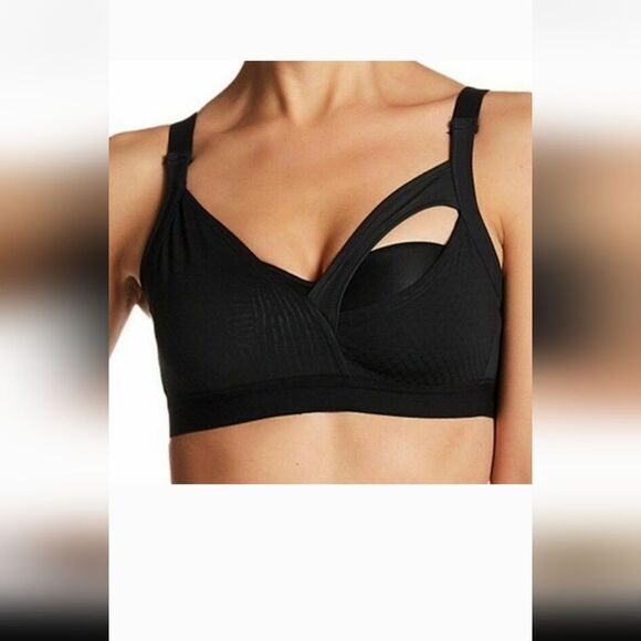 Lukka Lux Cowabunga! Sports Bra Assymetrical Metallic Rose Gold Athletic Large - Picture 4 of 8